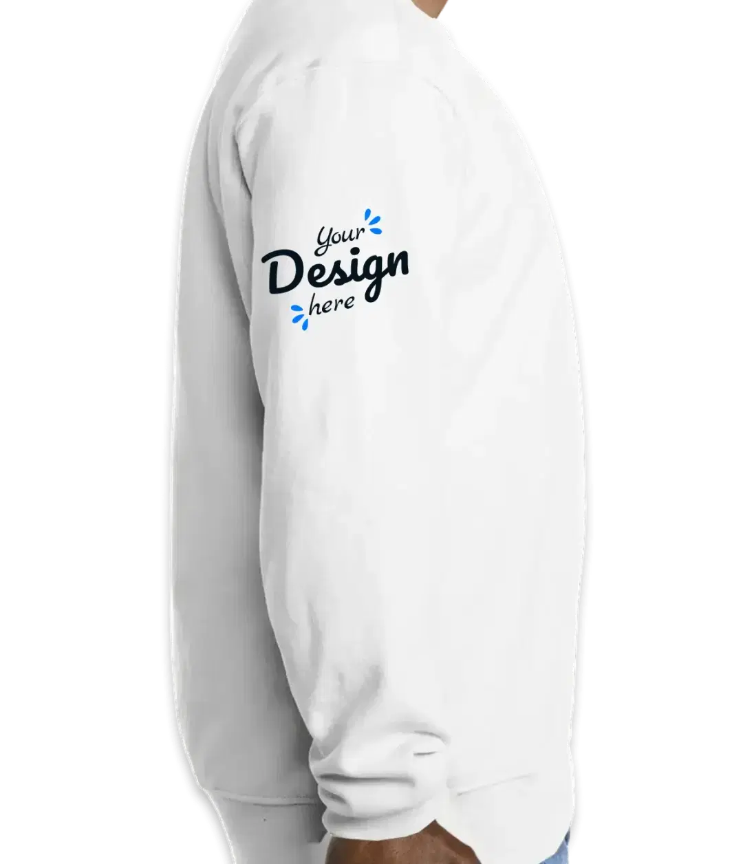 Adult Gildan White Sweatshirt Right.webp Adult Gildan White Sweatshirt Right.webp